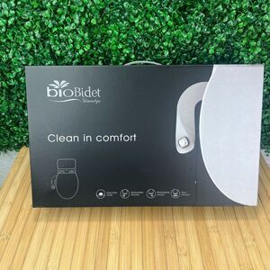 NIB Biobidet SlimEdge Simple Bidet Toilet Attachment With Dual Nozzle